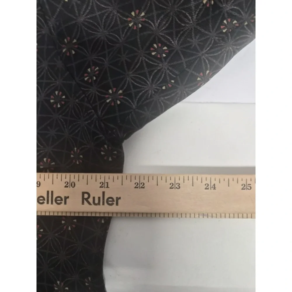 Tommy Bahama Long Sleeve Shirt Geometric Floral Pattern Black Brown Size‎ L Silk - Picture 5 of 6